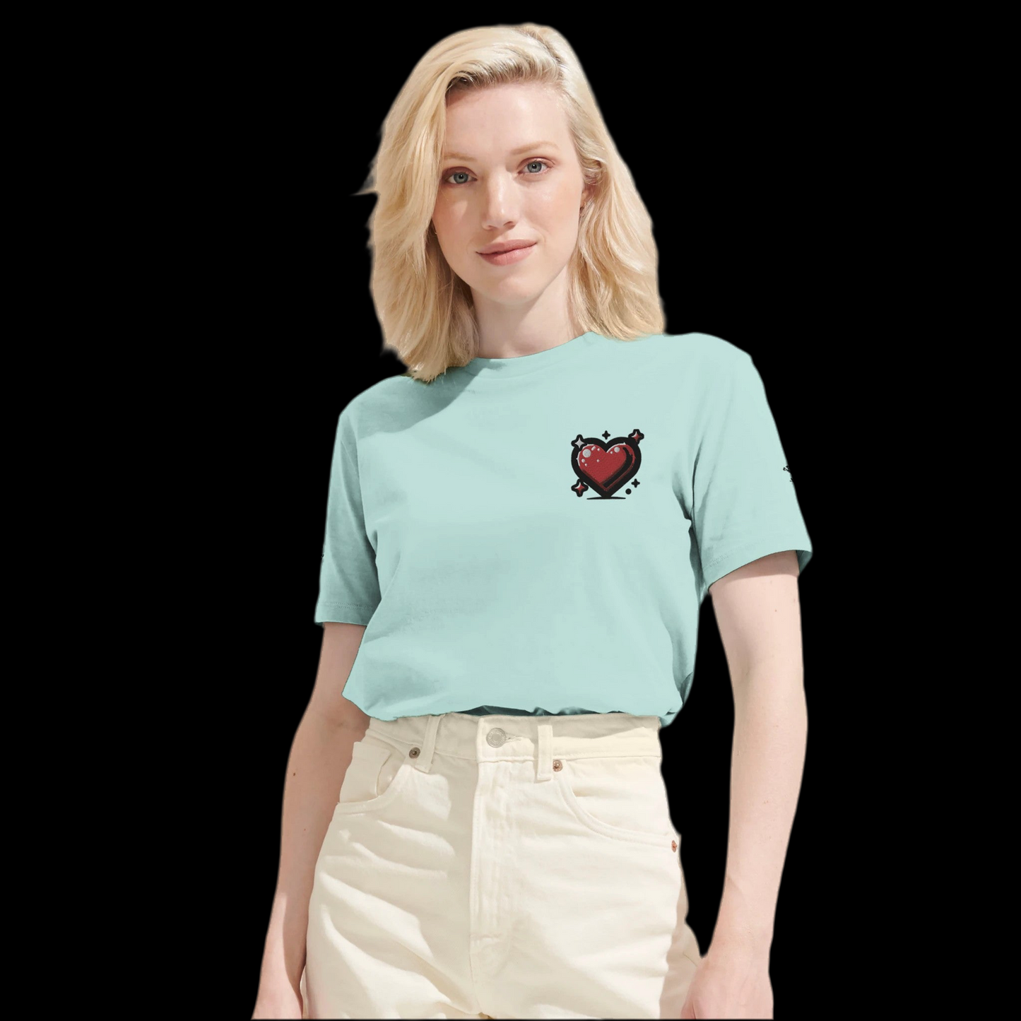 "Éclat" T-Shirt Damen Babyblau